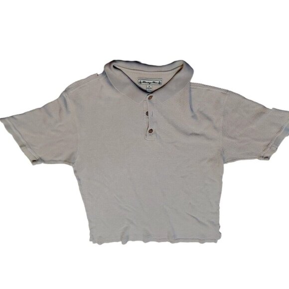 Montego Mon Polo Shirt Adult Ivory Short Sleeve Casual Mens XL - Picture 1 of 4
